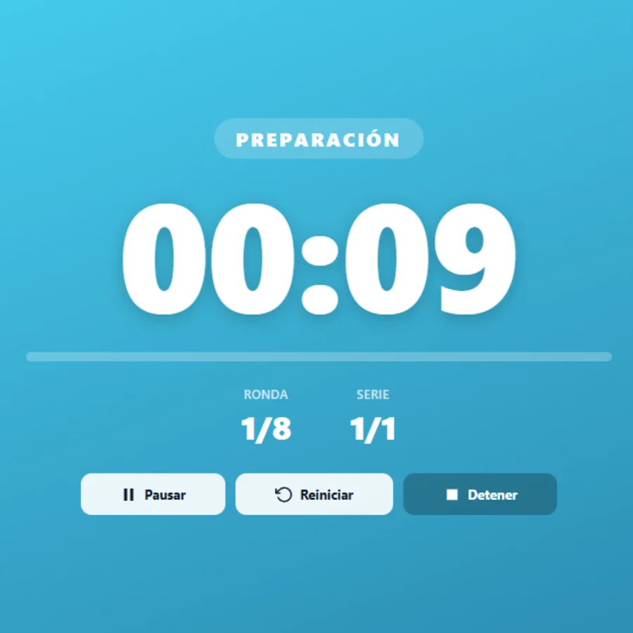 Cronómetro Tabata en vivo