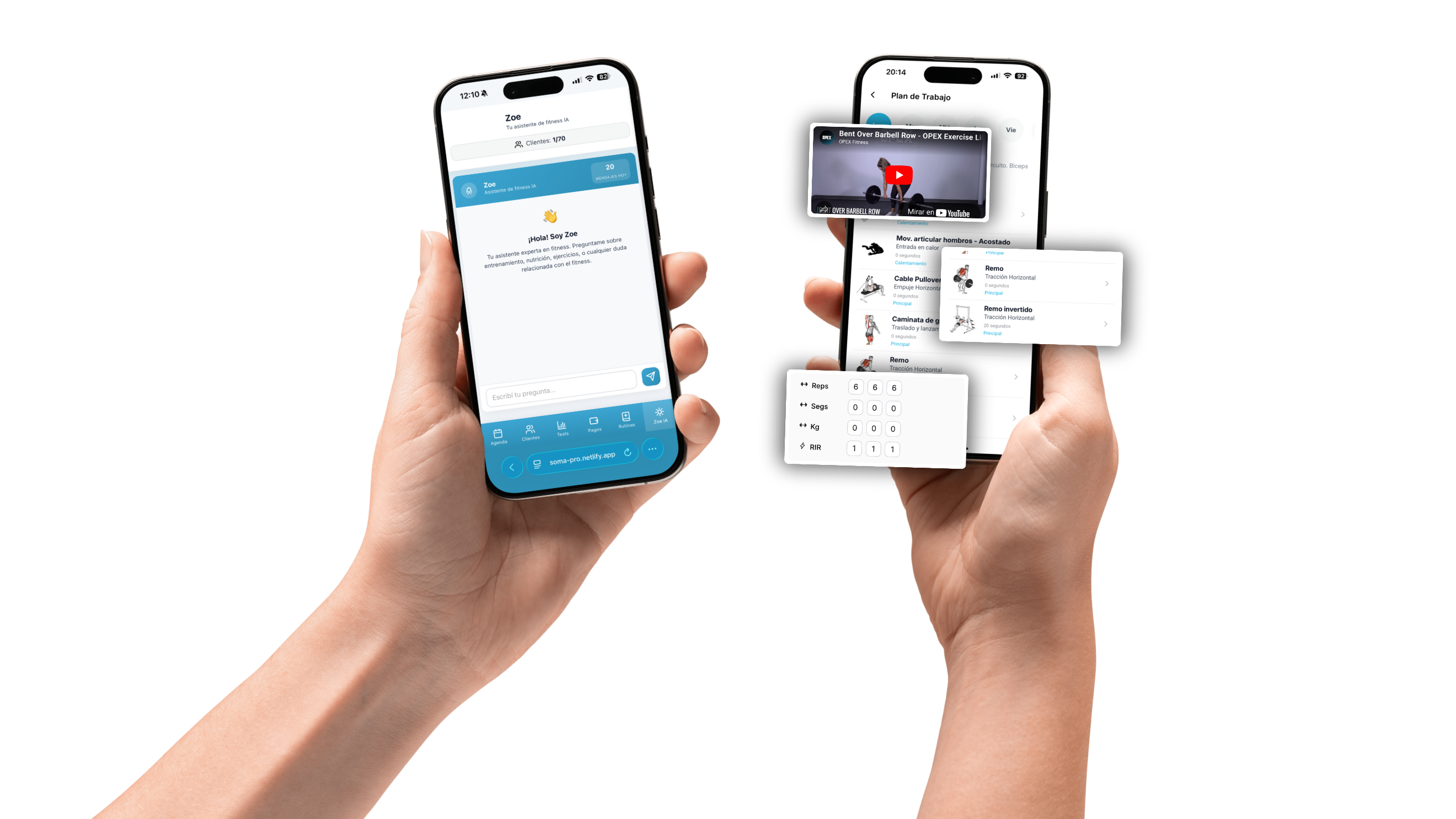 SOMA — Zoe IA y Plan de Trabajo en la app