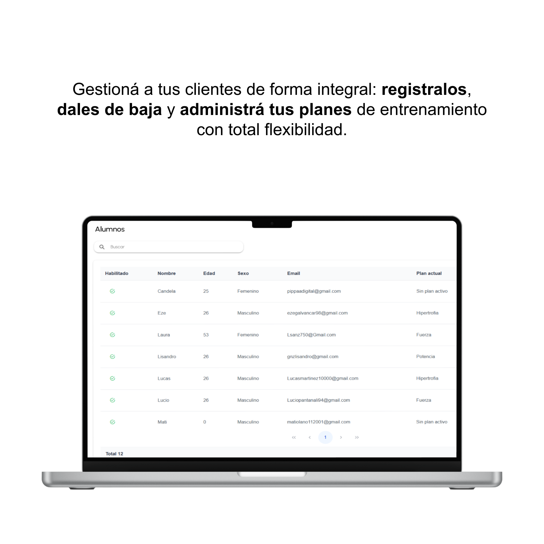 Gestión de clientes